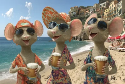 Mice on the Beach