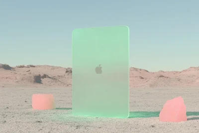 Alien Terrain with Apple Screen