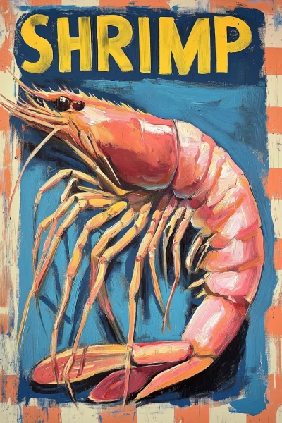 Shrimp in Oil Paint