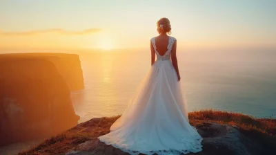 Bridal Beauty on the Cliff