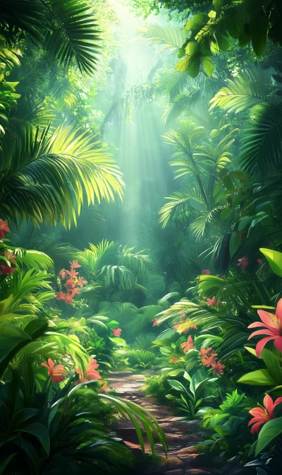 Bright Fantasy Rainforest