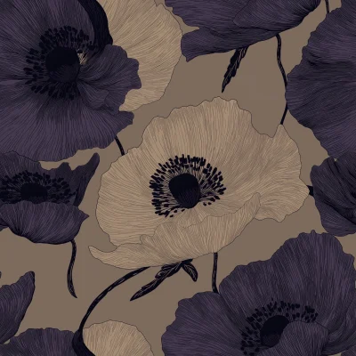 Floral Pattern with Poppy