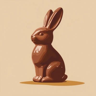 Chocolate Easter Bunny Illustration