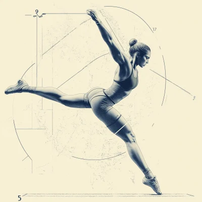 Athletic Gymnast Illustration