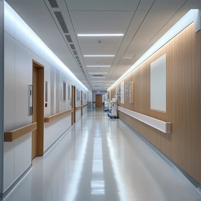 Wide Hospital Corridor