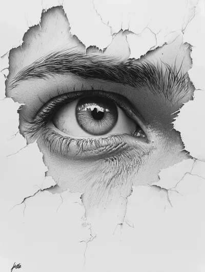 Naturalist Charcoal Drawing