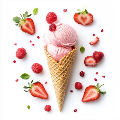 Melting Strawberry Ice Cream