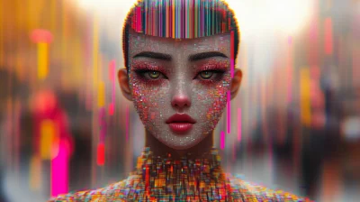 Futuristic Klimt Portrait