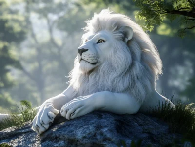 Majestic White Lion