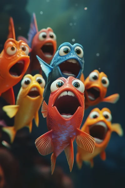 Colorful Fish Emotions