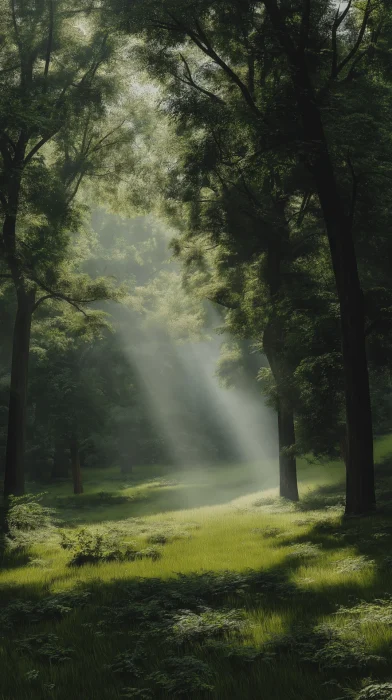 Sunlit Olive Forest