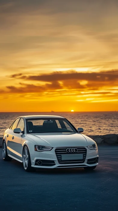 Sunset Reflection on Audi A4L