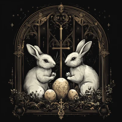 Gothic Easter Illustration