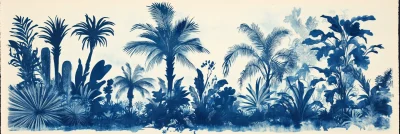 Tropical Woodblock Print