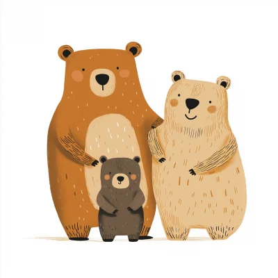 Cheerful Bear Family