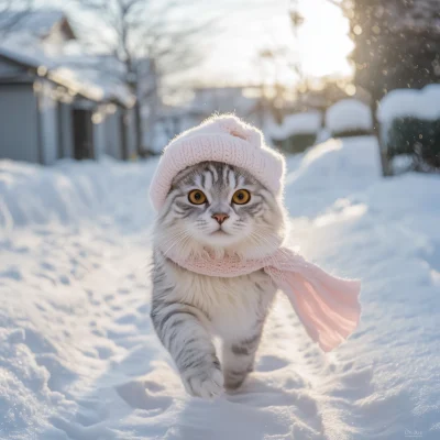 Winter Cat Adventure