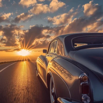 Rolls Royce at Sunset