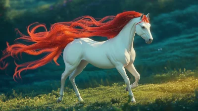 Beautiful White Horse