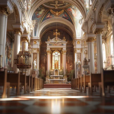 Intricate Church Interior