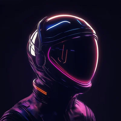 Futuristic Space Pilot Helmet