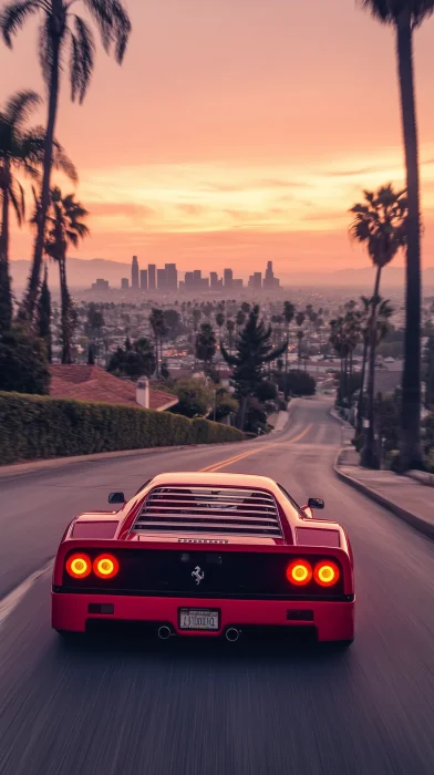 Ferrari F40 on Scenic Drive