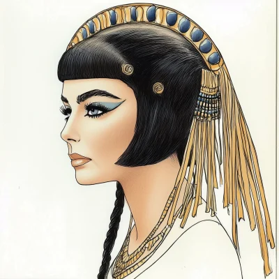 Cleopatra Line Art