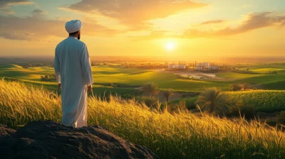 Sheikh Overlooking Fertile Valley