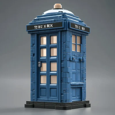 Violet TARDIS Brick Toy