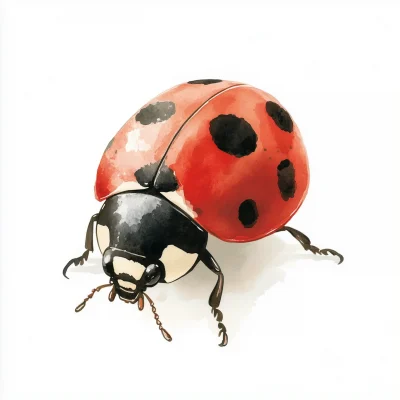 Watercolor Ladybug