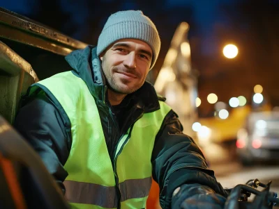 Garbage Man at Night