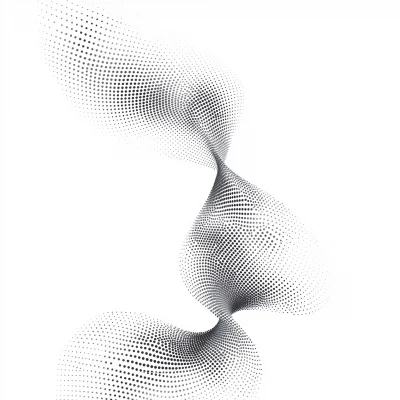 Isometric Grey Dots DNA Art