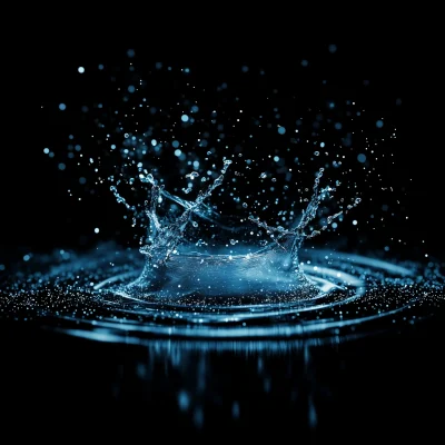 Abstract Techno Water Splash