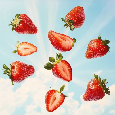 Floating Strawberries