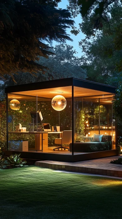 Modern Glass Office Shed