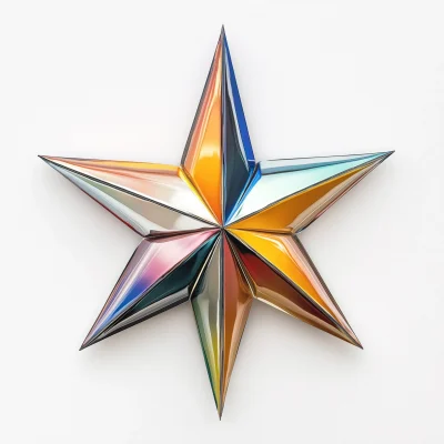 Multicolored Hyperrealistic Star