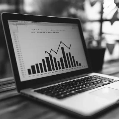 Upward Arrow Chart on MacBook