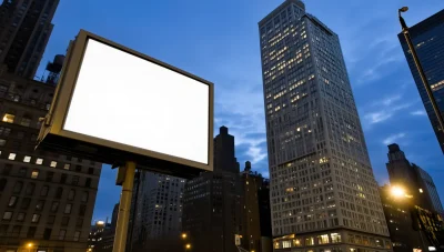 Nighttime Urban Billboard