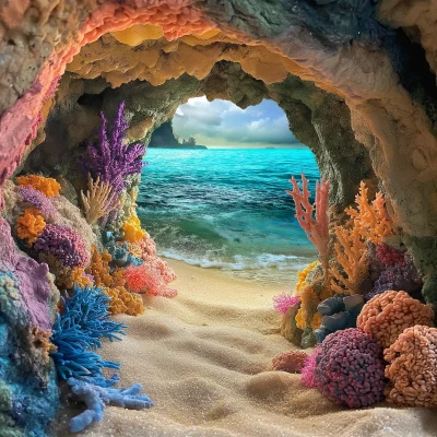 Coral Decorated Cave