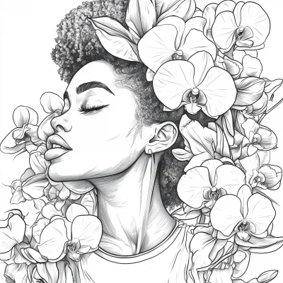 Orchid Beauty Coloring Page