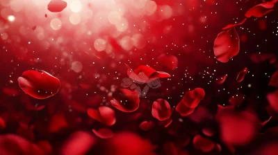 Abstract Cherry and Rose Petals