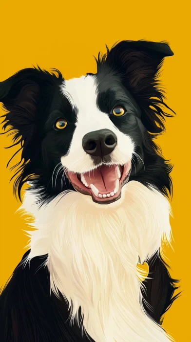 Happy Border Collie Portrait