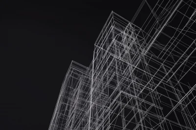 Minimalistic Office Building Wireframe