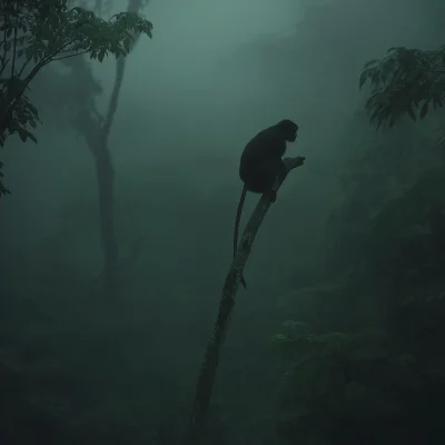 Monkey in Tranquil Jungle