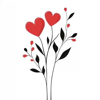 Valentine’s Day Minimalist Illustration