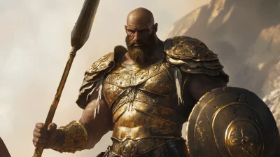 Giant Warrior in Bronze Armor