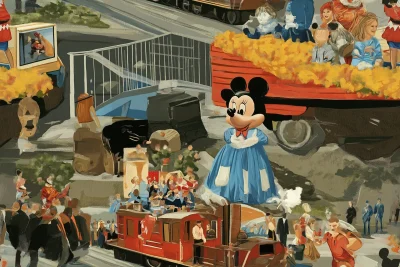 Parade Float with Mickey and Minnie