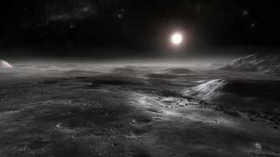 Distant Sun over Pluto