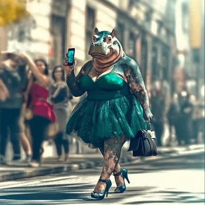 Hippo in Tutu