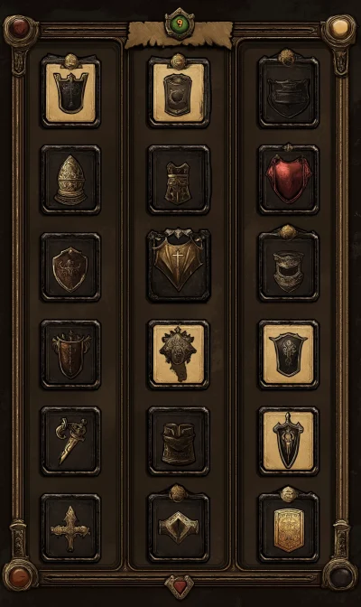 Medieval Trading Card Game Menu Icon