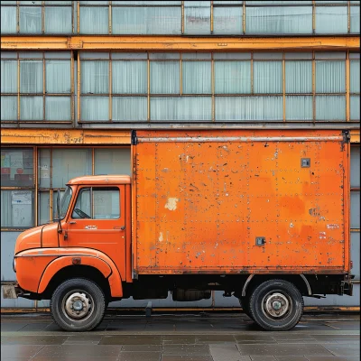 Texture of Clean Orange Truck